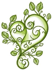 Spring love embroidery design