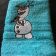 Bath towel embroidered with snowman Olaf