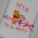 Bath towel with Baby pooh and piglet embroidery design