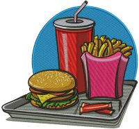 McDonalds combo embroidery design