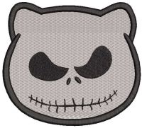 Kitty Jack Skeleton embroidery design