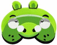 Angry bird pig  embroidery design