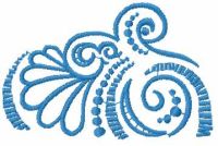 Blue decoration free embroidery design 21