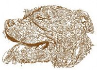 Pitbull 2 embroidery design