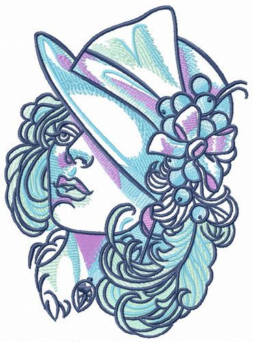 Miss Perfection machine embroidery design 