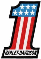 Harley Davidson number one embroidery design