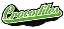 Crocodiles baseball logo embroidery design