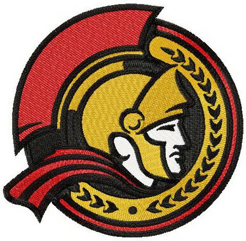Ottawa Senators alternative logo machine embroidery design
