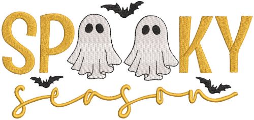 Spooky season embroidery design