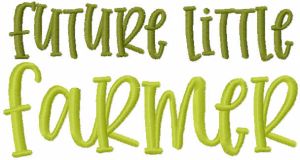 Future farmer words embroidery design