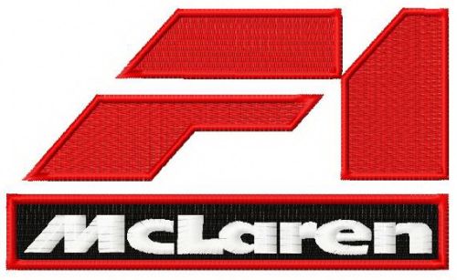 McLaren F1 logo machine embroidery design