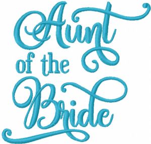 Aunt of the bride embroidery design
