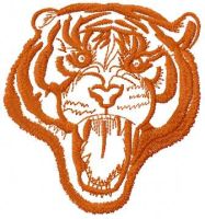Tribal tiger free embroidery design 8