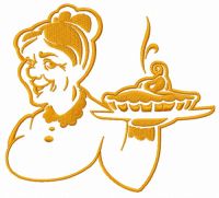 Granny's pear pie 3 embroidery design
