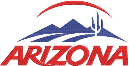 Desert Arizona wordmark embroidery design