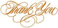 Thank you embroidery design
