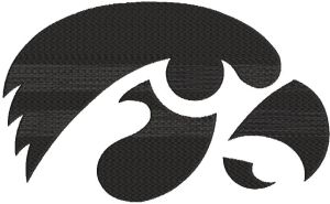 Iowa Hawkeyes Primary Logo embroidery design