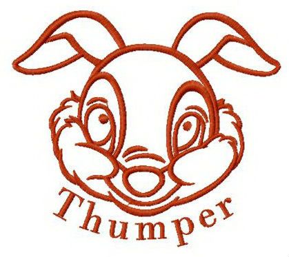 Bambi Thumper machine embroidery design