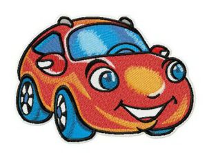 Marvelous red car embroidery design