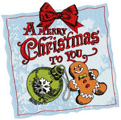A Merry Christmas to you 2 machine embroidery design
