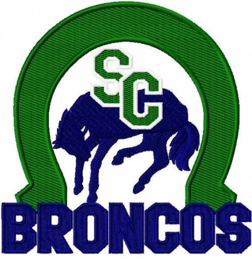 swift current broncos logo embroidery design