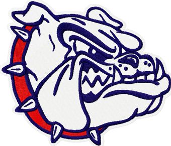 Gonzaga Bulldogs logo machine embroidery design