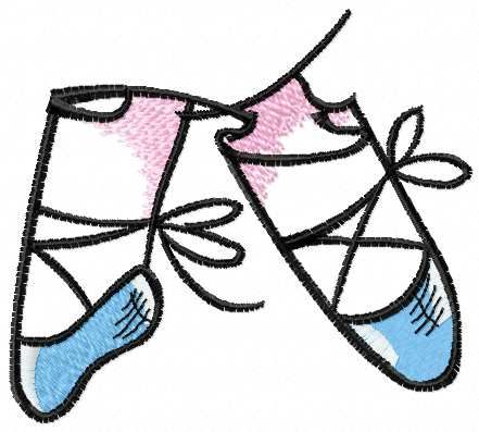 My pointe shoes free embroidery design