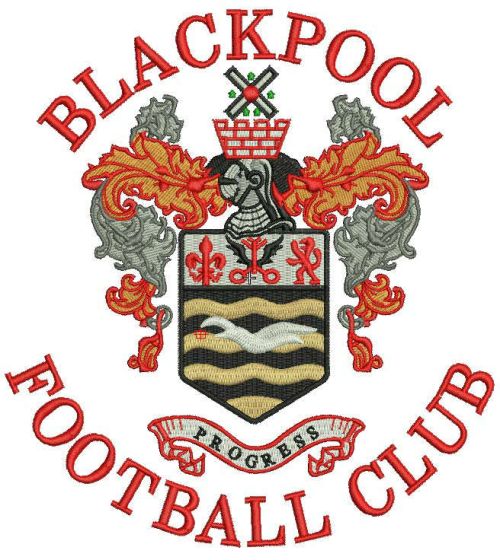 Blackpool football club logo machine embroidery design