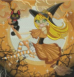 My wonderful witch embroidery design
