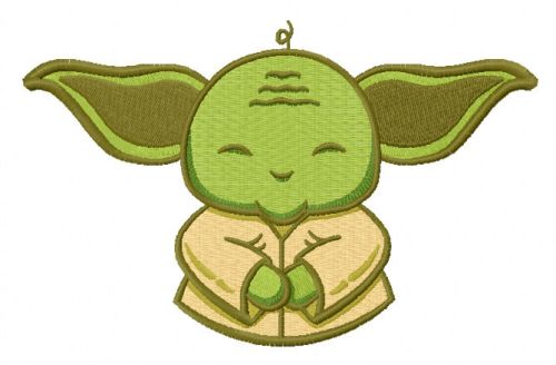 Cute Yoda 3 machine embroidery design