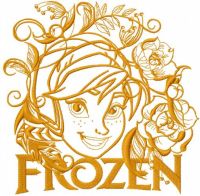 Anna gold summer embroidery design