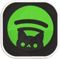Spotify Cat Logo embroidery design