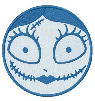 Sally's face machine embroidery design
