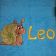 Bath towel with Snail free embroidery