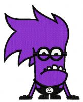 Purple Minion 7 embroidery design