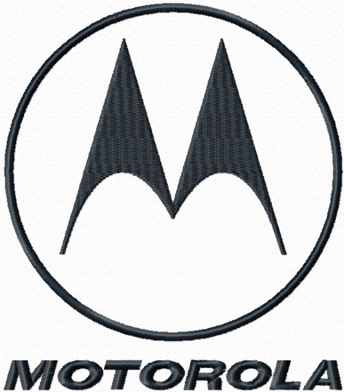 Motorola logo machine embroidery design