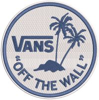 Vans round logo embroidery design