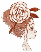 Young model embroidery design