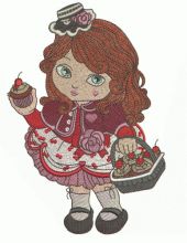 Modern Little Red Riding Hood 2 embroidery design