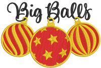 Big balls embroidery design