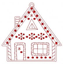 Gingerbread house 7 embroidery design