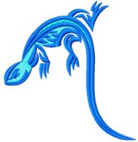 Lizard embroidery design