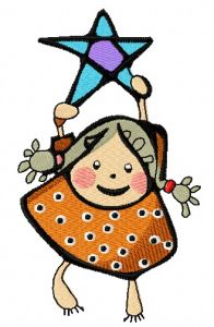 Cute little fairy 8 embroidery design