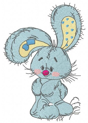 Bunny the florist 3 machine embroidery design