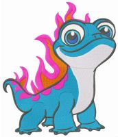 Fire spirit embroidery design