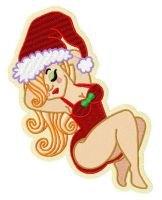 Sunbathing embroidery design