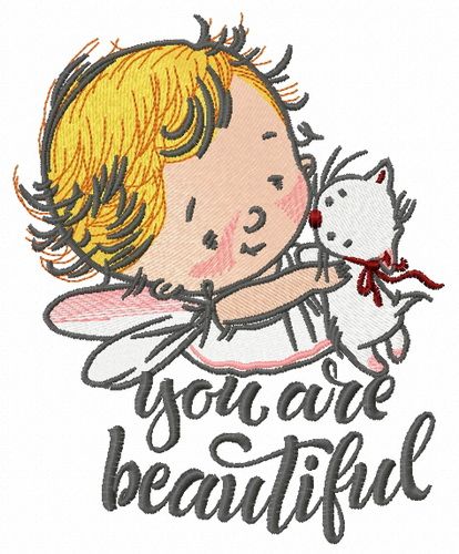 Baby cupid 8 machine embroidery design
