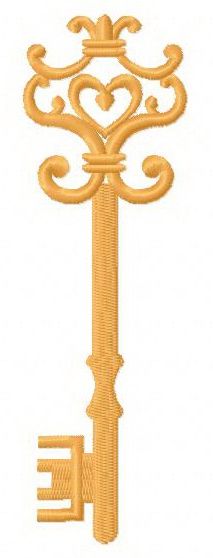 Golden key 12 machine embroidery design