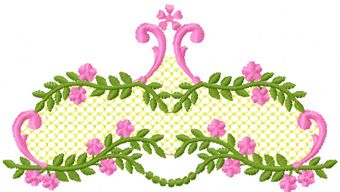 Old English Style Vignette machine embroidery design