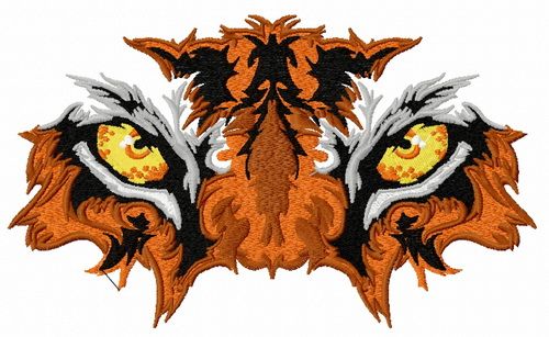 Tiger's eyes machine embroidery design